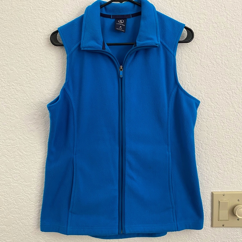 Lands' End Blue Fleece Vest